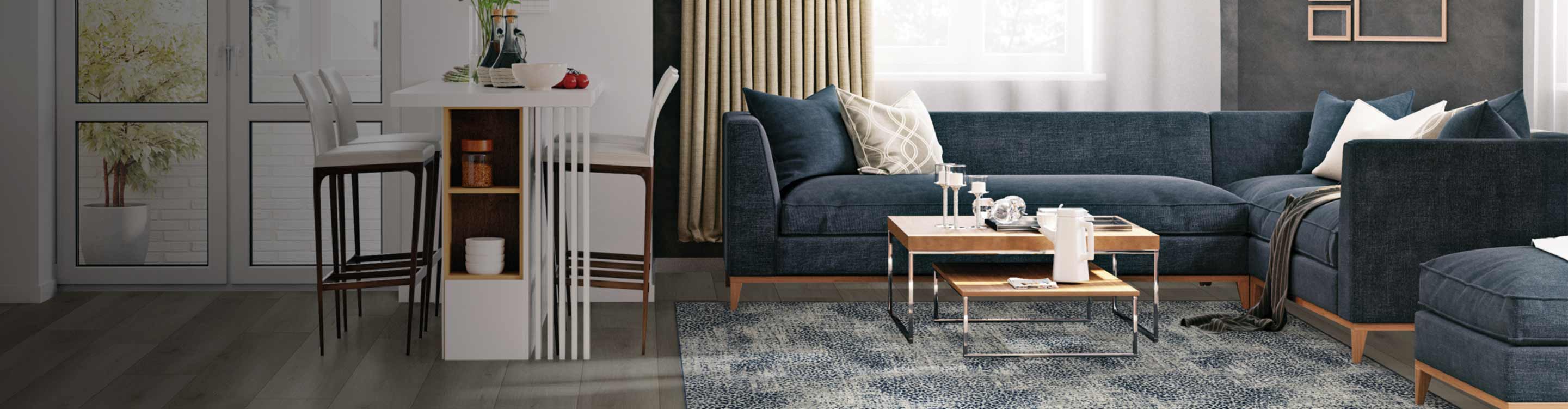 area rugs in a Oakland, CA home