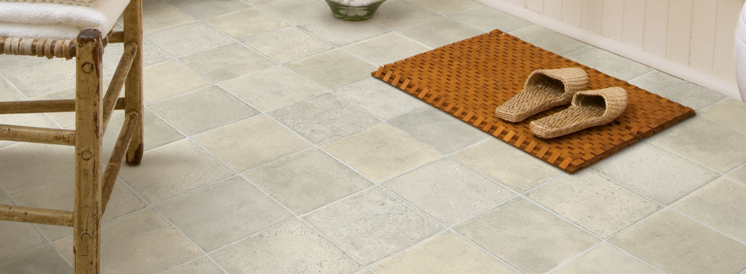 Ceramic Tile Flooring in Bathroom